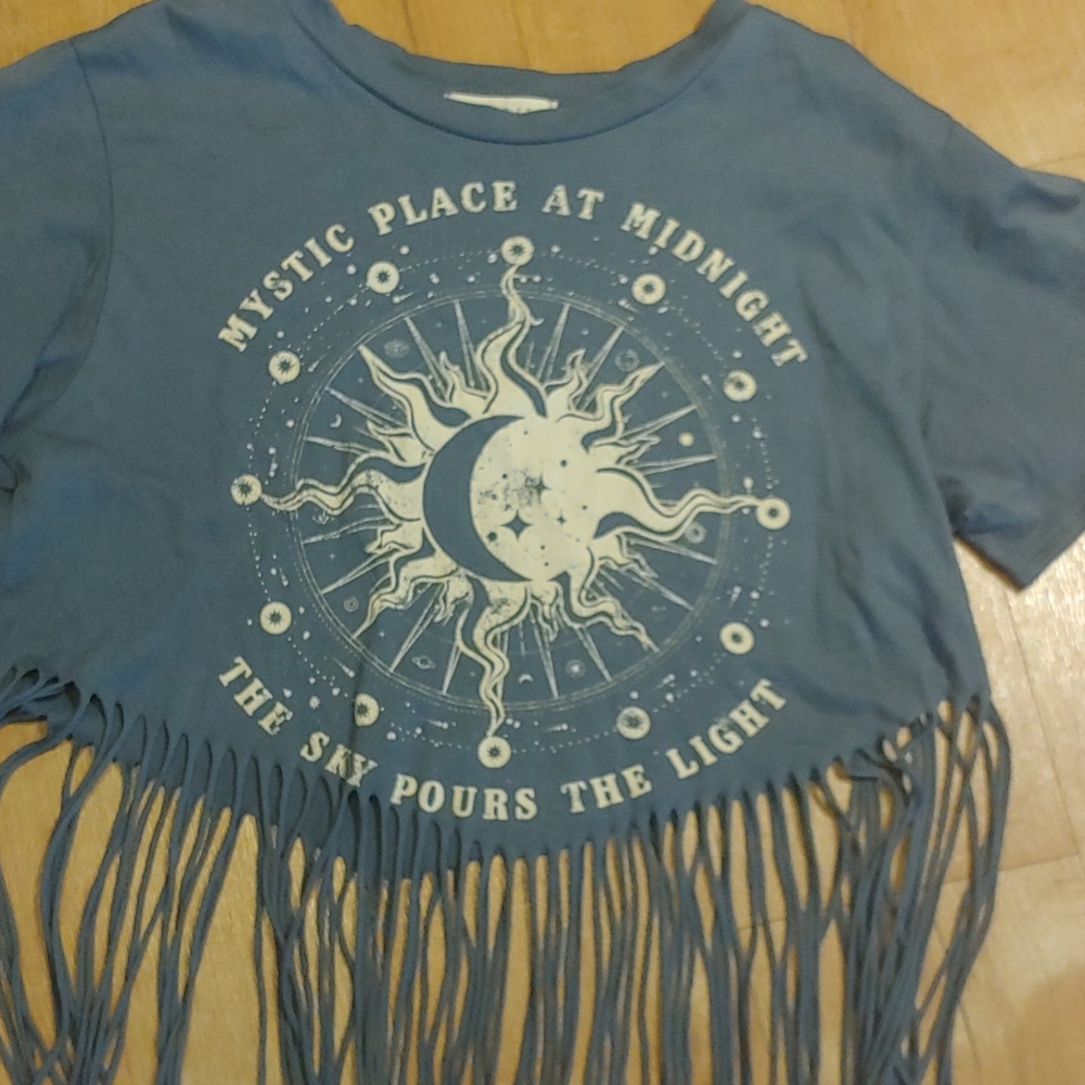 Moonchild boho festival fringe crop top